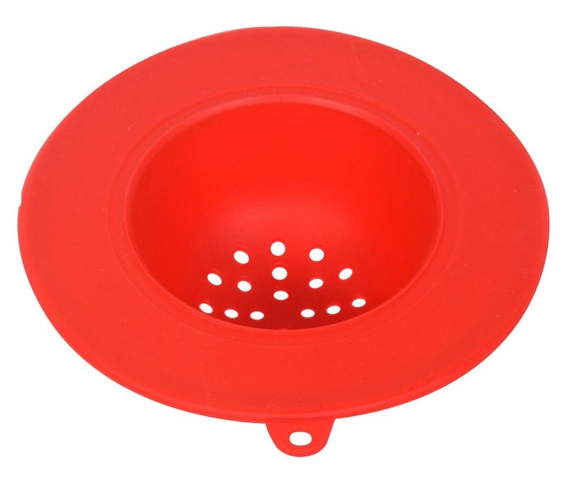 Silicone Sink Strainer Easy Clean Stain Proof NonSlip Grip Red