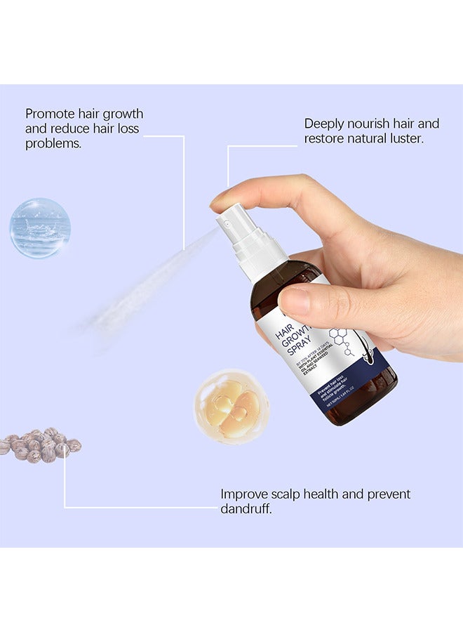 ساوث مون بخاخ مصل نمو الشعر ، مع الزيت العطري النباتي ومستخلص الأعشاب البحرية للتحكم في تساقط الشعر ونمو الشعر لدى الرجال والنساء ، يعزز نمو اللحية والشعر السميك ، ويحسن الصلع (50 مل) - Image 4