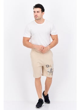 Gazzarrini Men Drawstring Brand Logo Basic Short, Beige  - Image 4