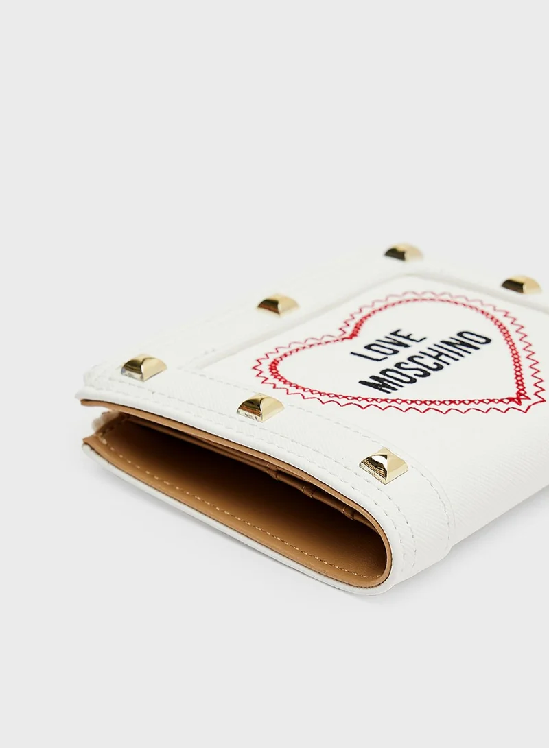Love Moschino Stud Detail Wallet