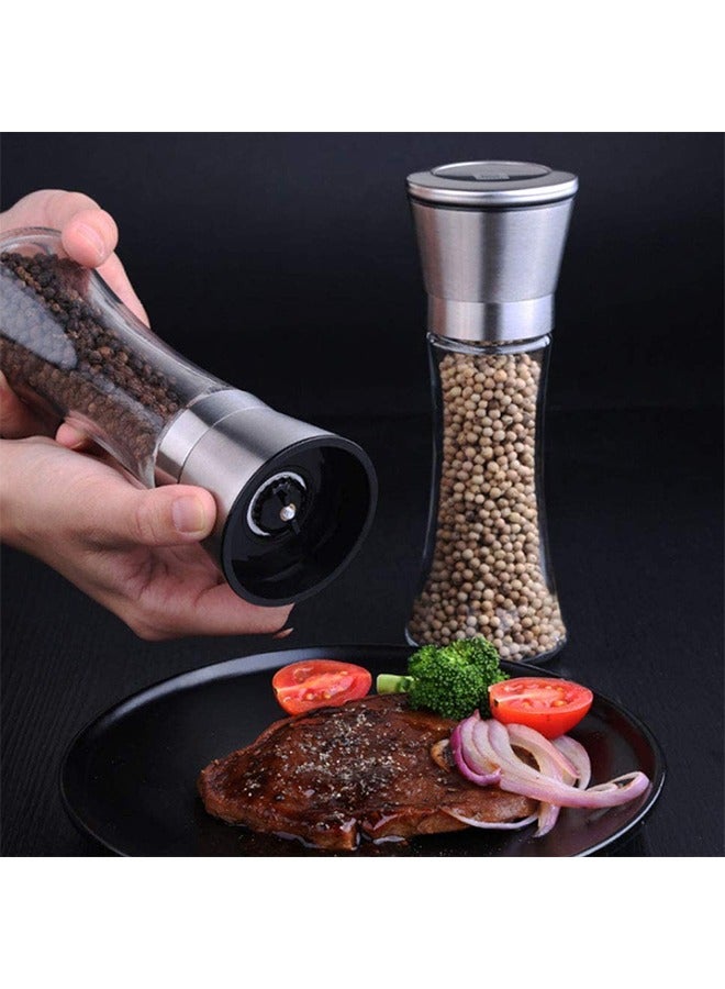 Yolu 2 Piece Home EC Premium Stainless Steel Salt and Pepper Grinder Set - Image 3