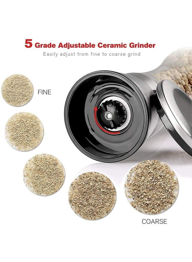 Yolu 2 Piece Home EC Premium Stainless Steel Salt and Pepper Grinder Set - Image 4