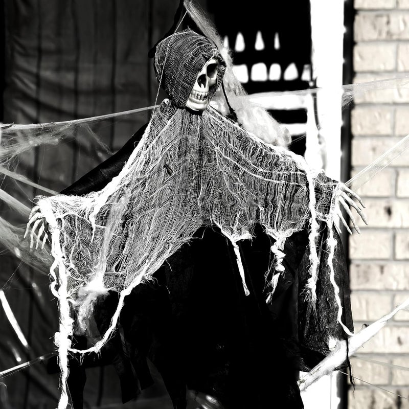 S.CENG White Cheesecloth, Halloween Decoration Creepy Cloth, 36x360 inches, Absorbent Bleached Cheese Cloth for Event Decoration, Also for Cheese Making, Cooking, Yoghurt & Tofu - Image 5