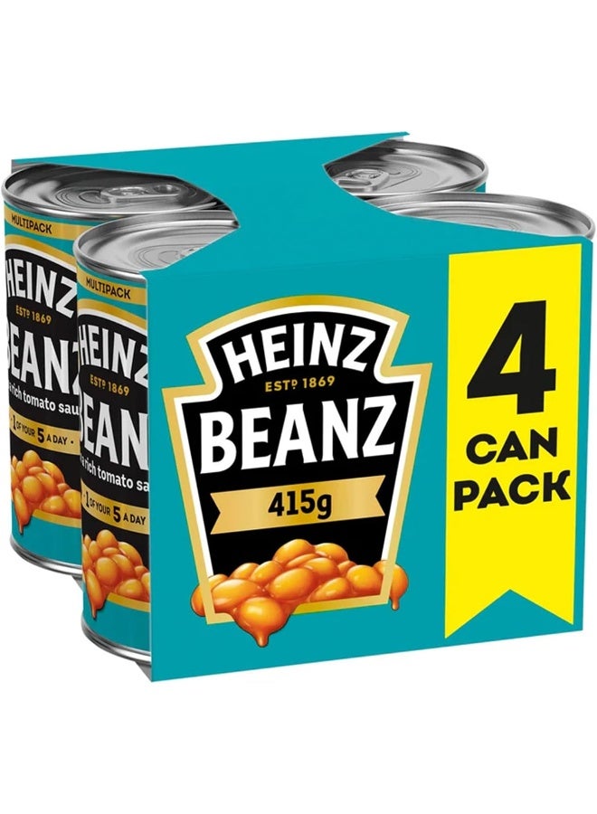 Heinz فاصوليا هينز المخبوزة 415 جرام 4 عبوات (إنجلترا) - Image 1