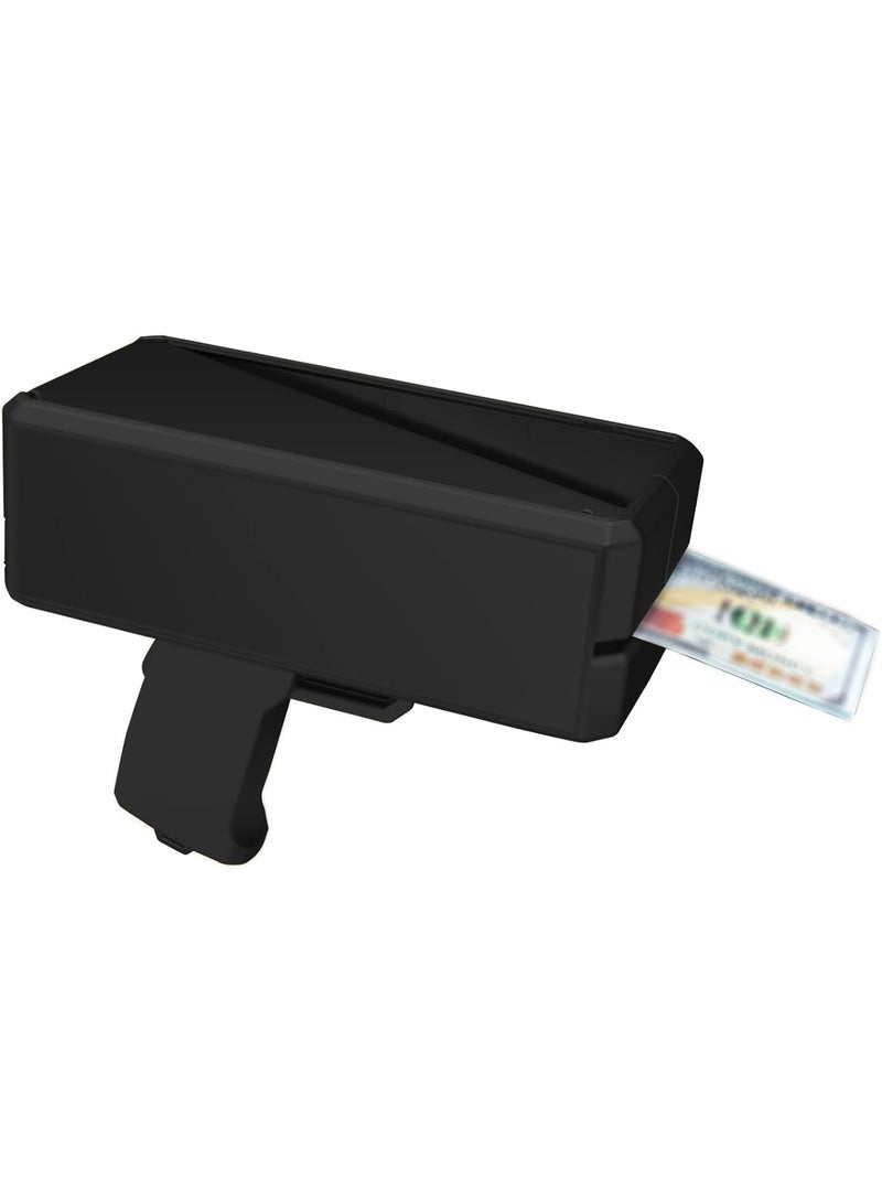 Meetion Black Money Gun Super Money Guns With 100pcs Notes Paper Playing Spary Money Gun Make it Rain Toy Gun with Play Money & 9V Batteries Cash Gun for Game Party Supplies (Money Gun) - Image 5