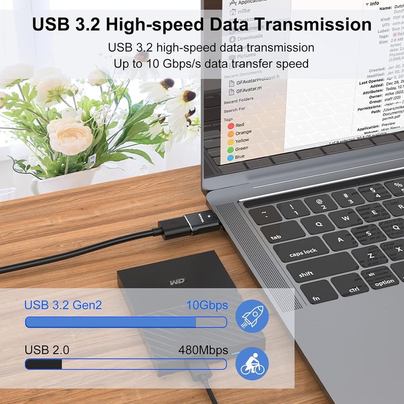 ENVEL USB C to USB Adapter, 4 Pack 10 Gbps - Image 2