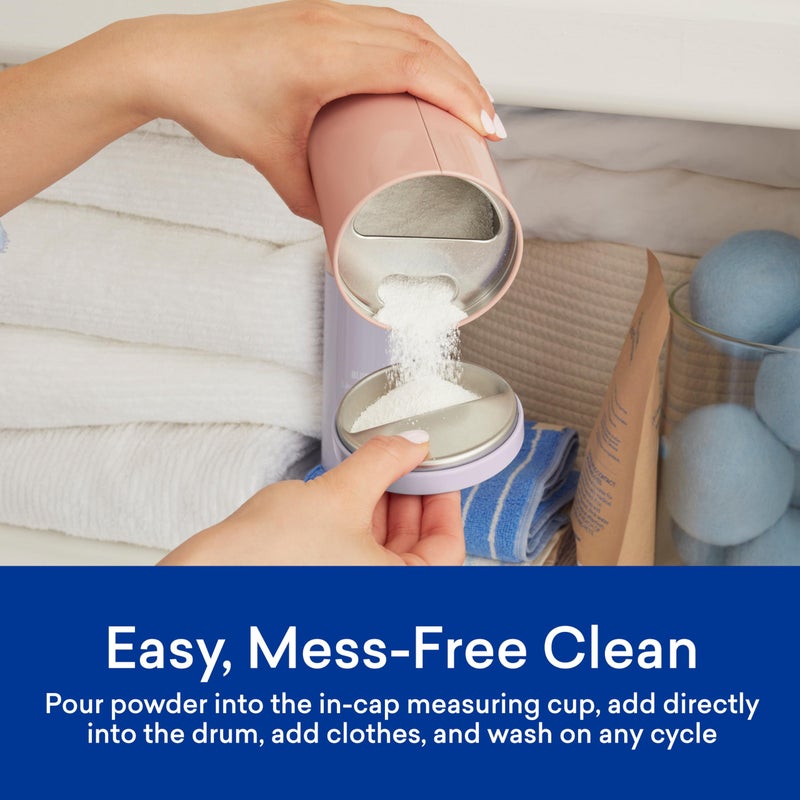 BLUELAND Oxi Laundry Booster Powder with Tin, Starter Set, Clear Skies Scent, 25 Loads, 17.6 oz, Plastic-Free, Eco Friendly, Oxy Cleaner, Stain Remover - Image 3