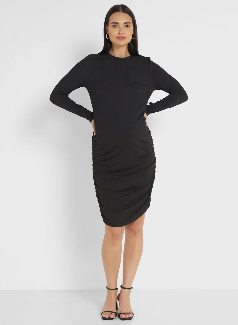 Only Maternity Ruched Knitted Dress