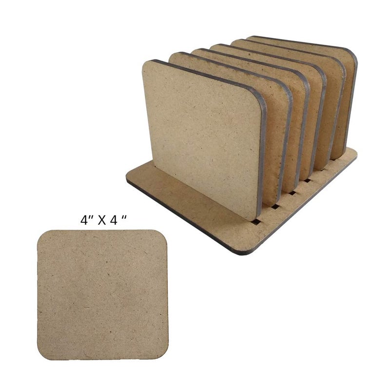 Penkraft Scandinavian Art on Square Tea Coasters with Stand DIY kit Free Video Tutorial - Image 3
