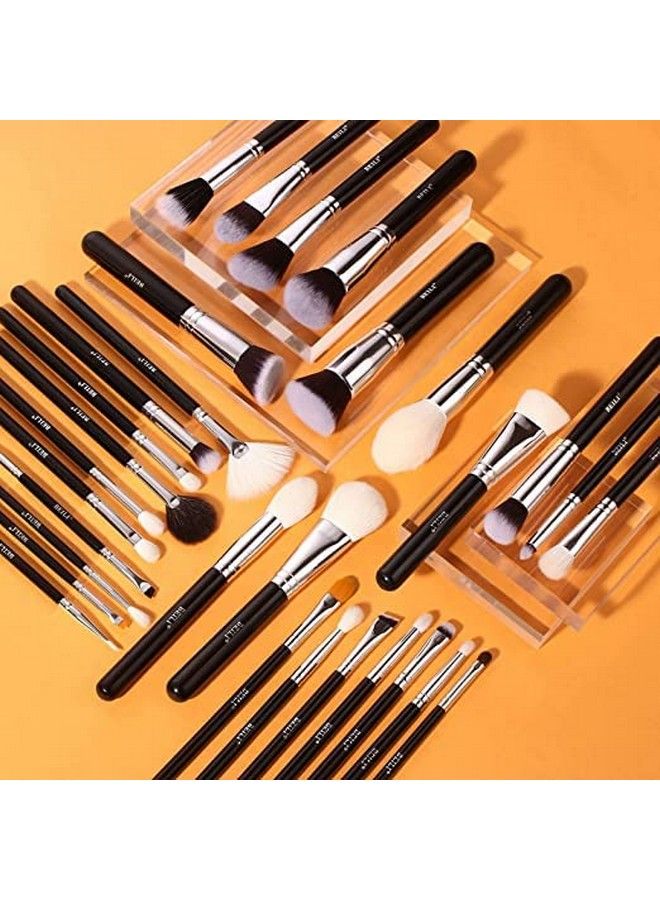 BEILI Makeup Brushes ; Set Of 30Pc Makeup Brushes For Professionals ; Classic Black Color Synthetic Kabuki Foundation Blending Brush ; Make Up Applicators Brush Set - Image 3