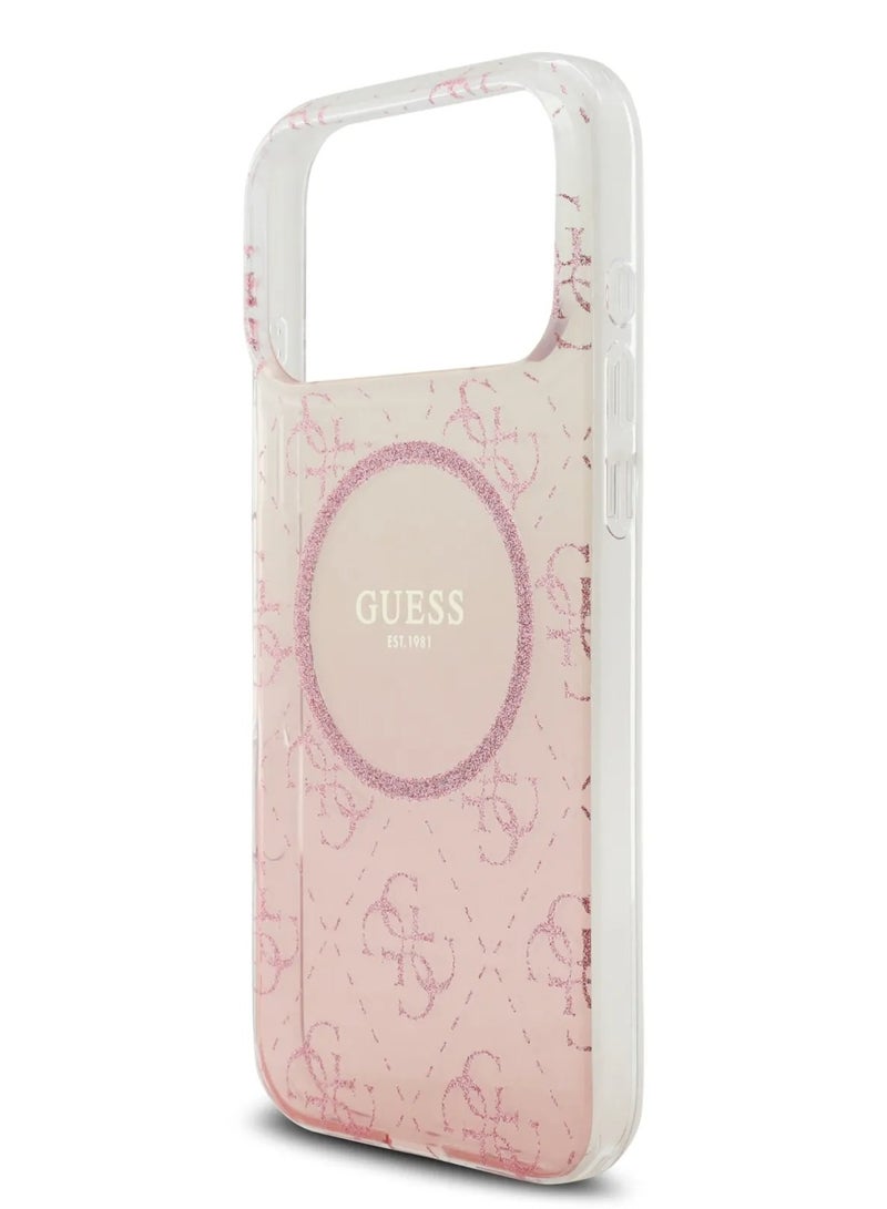 GUESS iPhone 17 Pro MagSafe Case / MagSafe PC+TPU Case With Gradient Glitter - Pink - Image 4