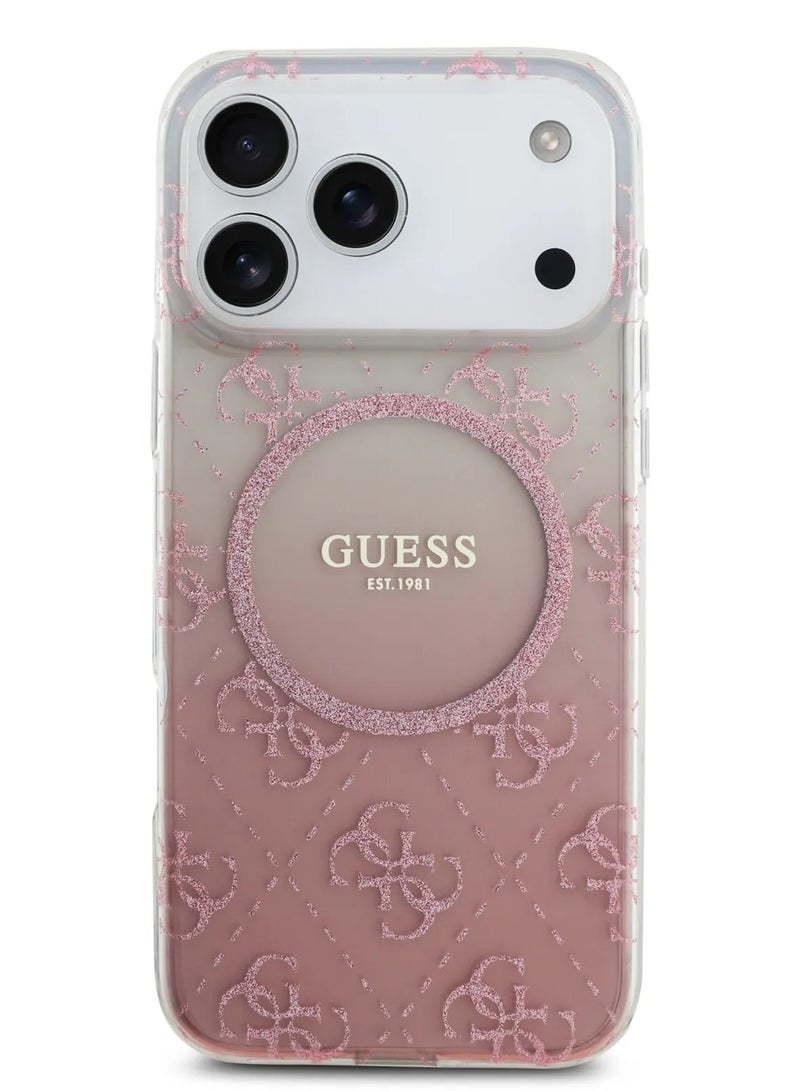 GUESS iPhone 17 Pro MagSafe Case / MagSafe PC+TPU Case With Gradient Glitter - Pink - Image 1