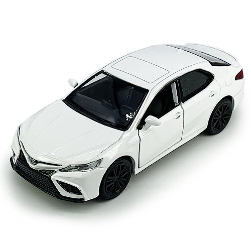 Metanyl Camry XSE 2022 Model Car 1/36 Scale Diecast Toy Cars Metal Alloy Children’s Die-cast Vehicles, Pull Back Doors Open, Black Rim, Collection for Men, Kids Toys for Boys Gifts, White - Image 3