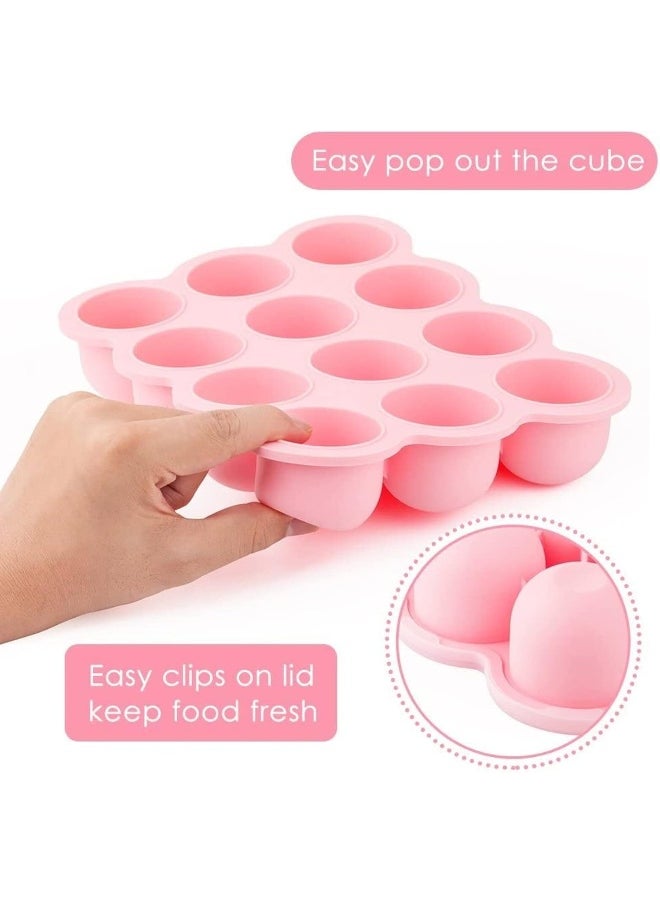 Samuelworld Samuelworld Baby Food Storage Container, 12 Portions Pink SM-12  - Image 3