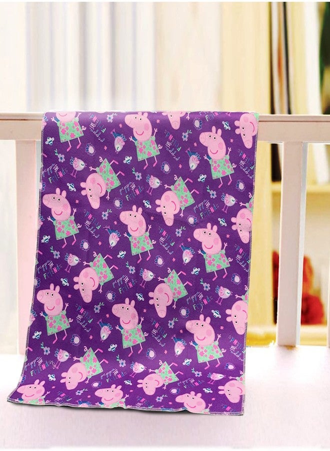 Sassoon Polyester Peppa Pig Printed Washable and Waterproof Medium Size Dry Sheet/Bed Protector for Kids- Multi Colored (70 x 100 cm) - Image 1