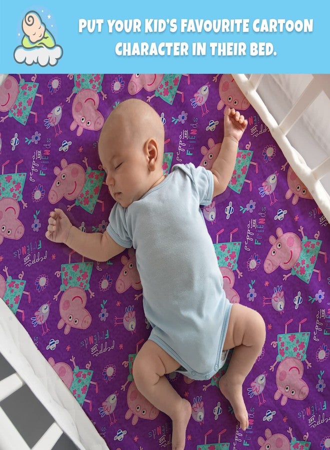 Sassoon Polyester Peppa Pig Printed Washable and Waterproof Medium Size Dry Sheet/Bed Protector for Kids- Multi Colored (70 x 100 cm) - Image 2