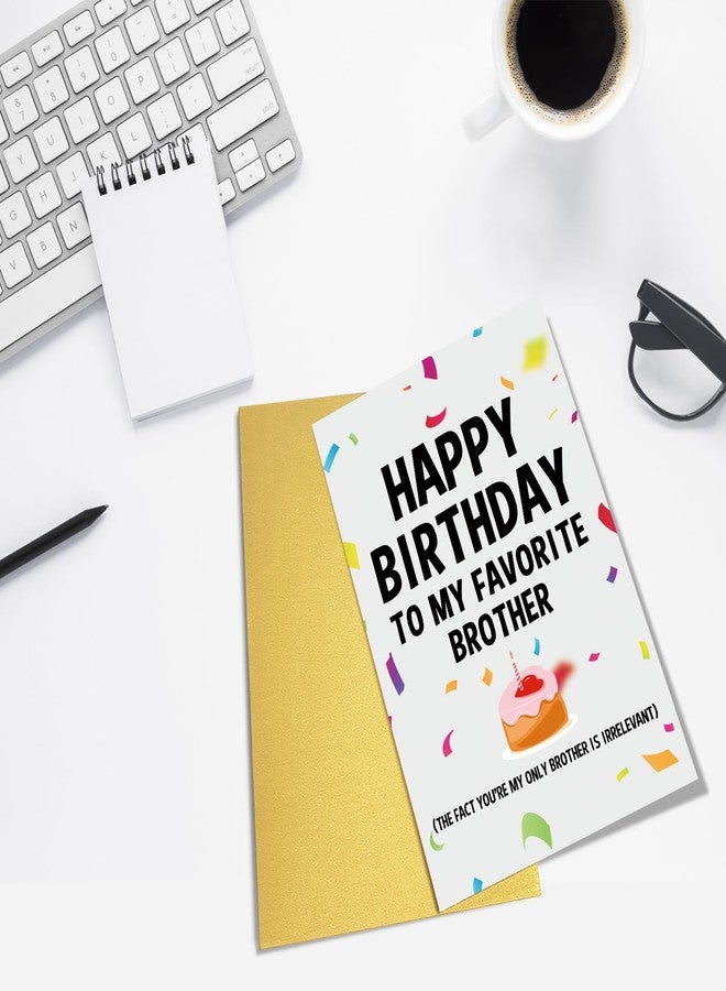 Goroar Funny Birthday Card for Brother, Humorous Bro Bday Greeting Card, Hilarious Brother Birthday Card from Sister Brother - Image 4