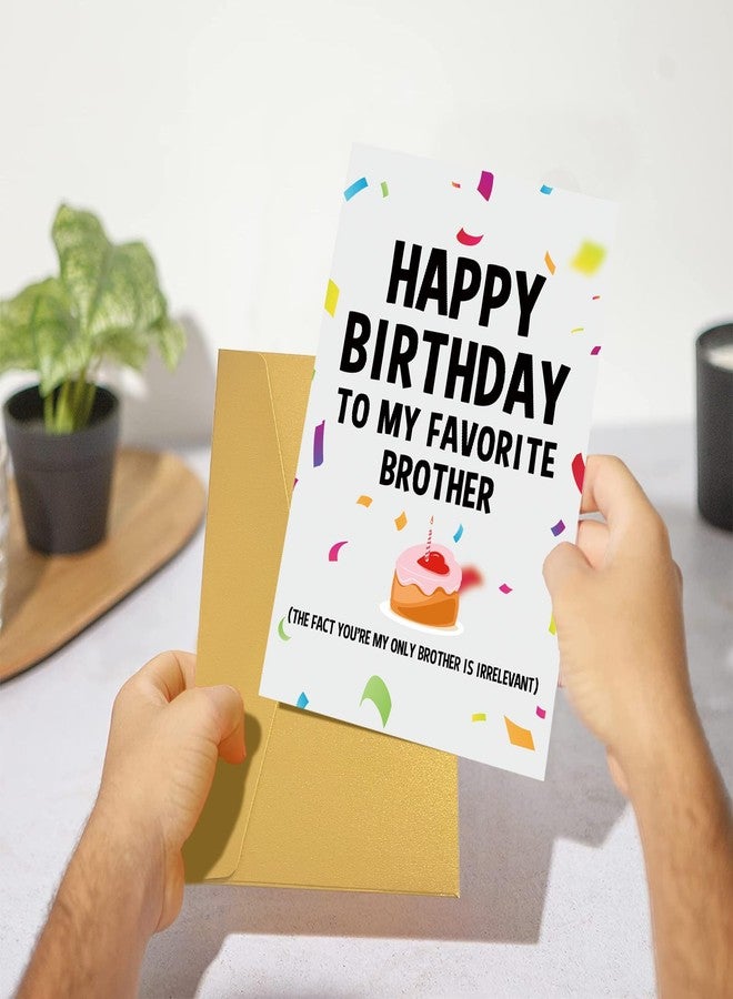 Goroar Funny Birthday Card for Brother, Humorous Bro Bday Greeting Card, Hilarious Brother Birthday Card from Sister Brother - Image 5