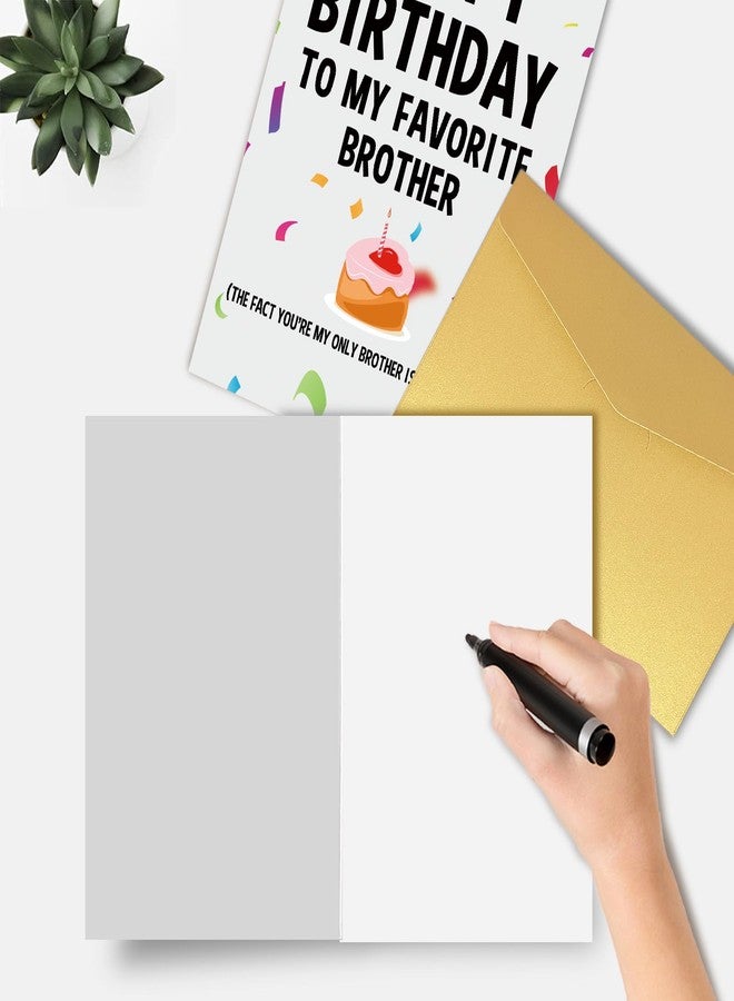 Goroar Funny Birthday Card for Brother, Humorous Bro Bday Greeting Card, Hilarious Brother Birthday Card from Sister Brother - Image 3