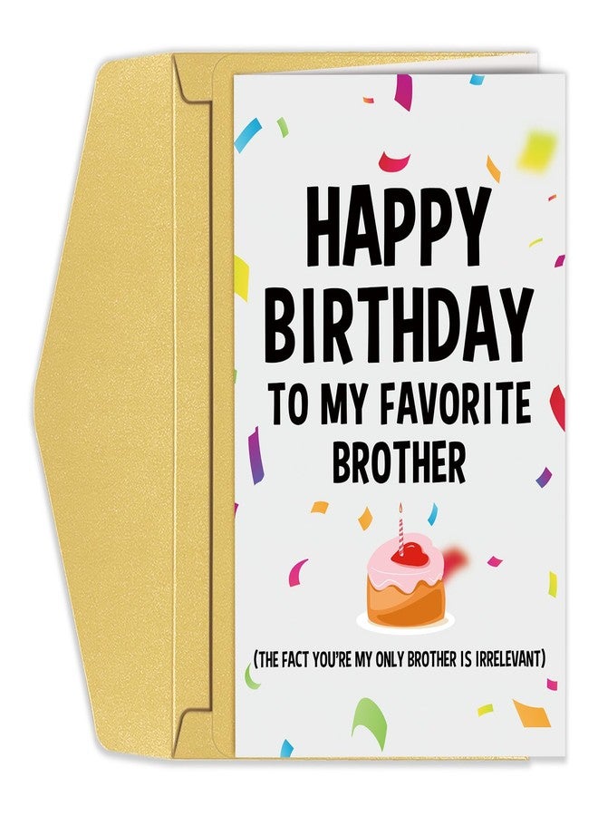 Goroar Funny Birthday Card for Brother, Humorous Bro Bday Greeting Card, Hilarious Brother Birthday Card from Sister Brother - Image 1