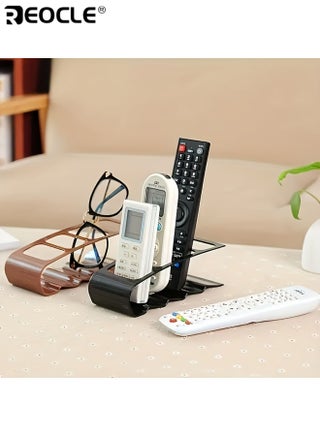 2pcs 4-Compartment Remote Control Holder Plastic Caddy for Household ltems Multi-Use Desktop Practical Home Storage Rack Open Storage Bins for Home Organization - view 5
