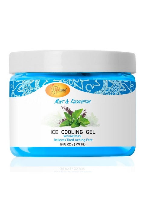 Massage Cooling Gel For Pedicure Mint And Eucalyptus Oil With Menthol 16 Oz Peppermint Extract Professional Strength Pedicure Foot And Leg Ice Cooling Gel Massage Therapy