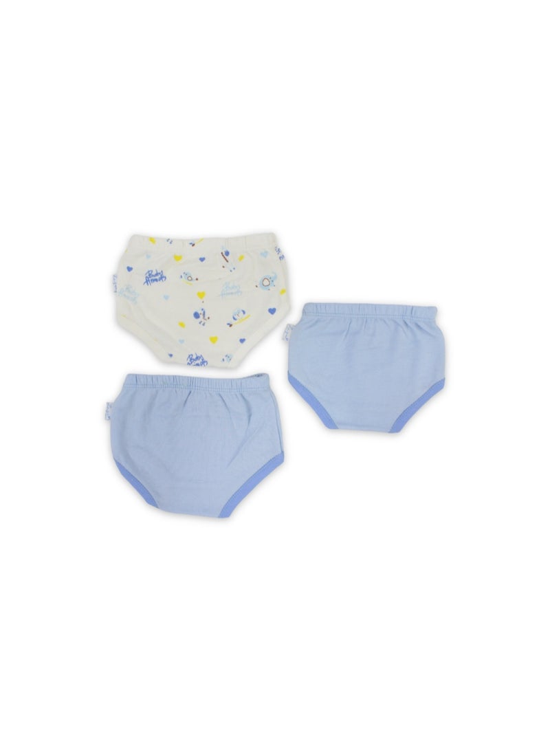Baby Boys Cotton Pantie – Baby Blue with Animals Design - Image 2