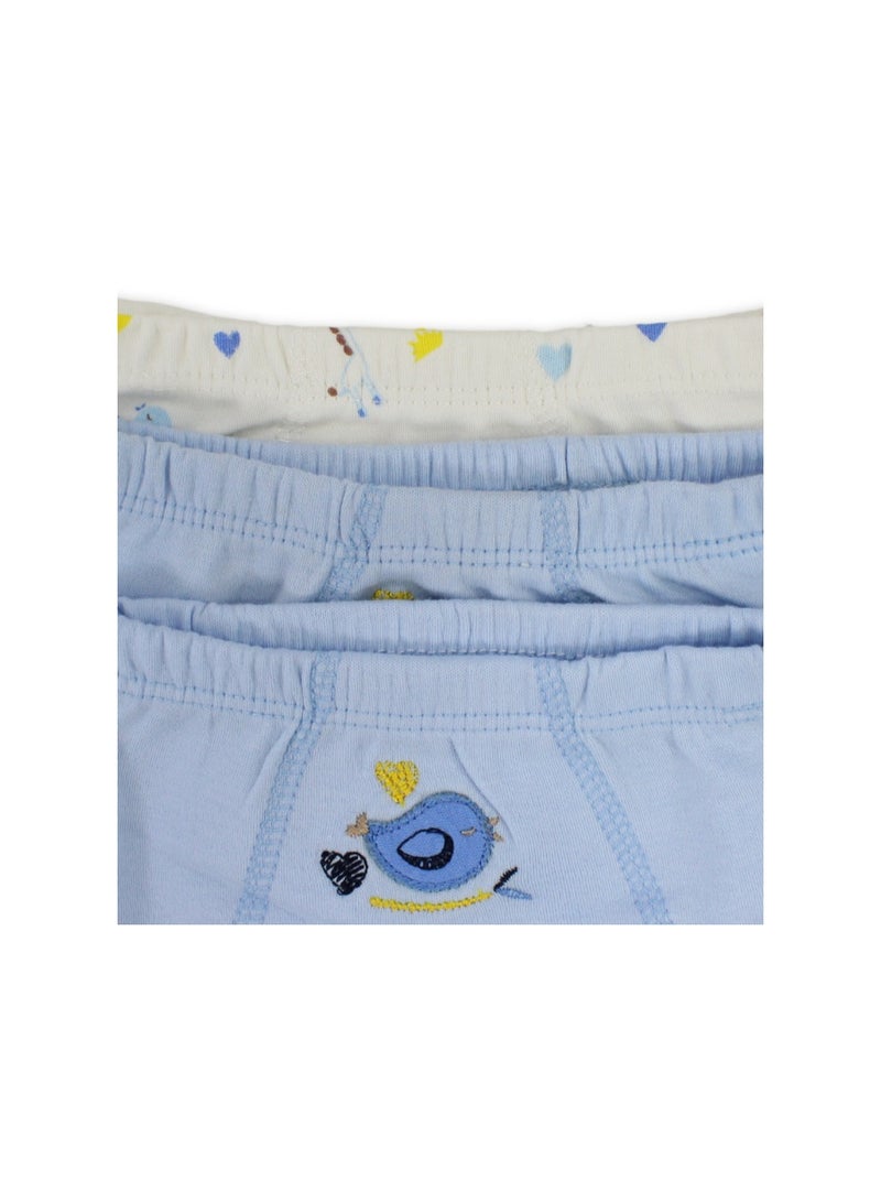 Baby Boys Cotton Pantie – Baby Blue with Animals Design - Image 3