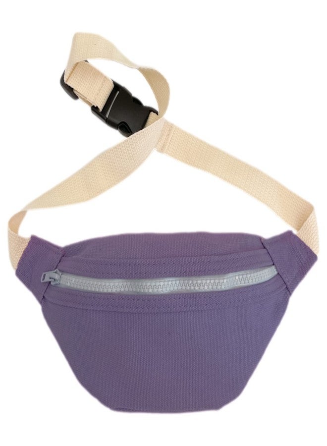 DB11 Unisex Boys' Girls' Waist Fanny Packs Solid Canvas Chest Crossbody Purse Bags 7 Colors (Purple) - Image 3