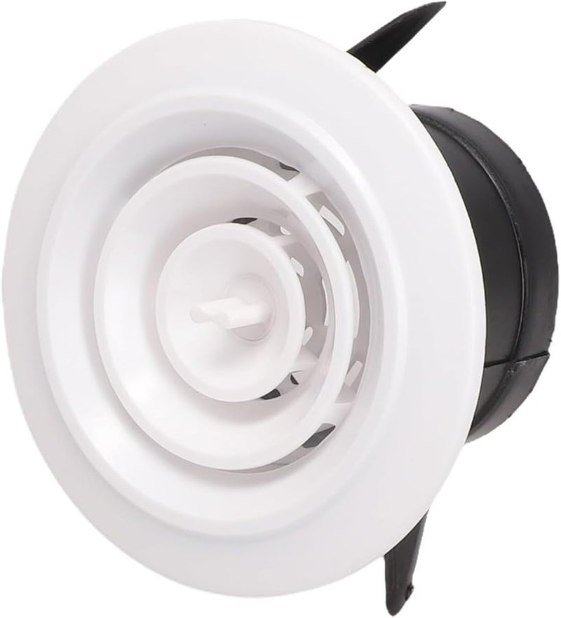 Adjustable ABS Round Ventilation Grille Cover 75mm White Black Wall Ceiling Air Vent - Image 4