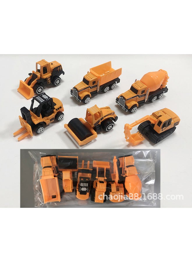 1:64 Simulation Alloy Engineering Car Children's Toy Car Model Sliding Metal Car Single Color Boxed Gift 