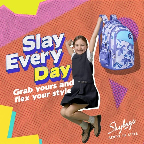 Skybags Bloom 30 Litres Purple School Bag For Girls - Image 2