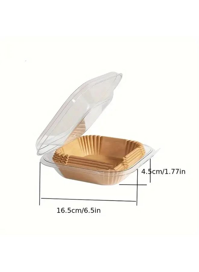 50pcs High Temp Resistant Air Fryer Liners 6 5x6 5 Inch Non Stick Baking Sheets - Image 3
