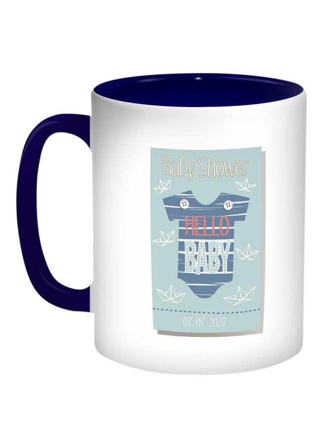 Baby Shower Printed Coffee Mug Blue/White/Pink 11ounce