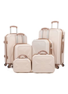 LIMRA 6-Piece Trolley Bags Luggage Set Beige/gold  - Image 1