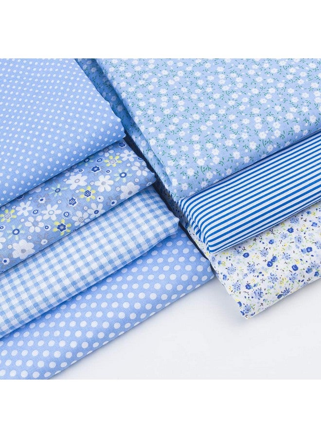 Antetek 7Pcs 20" X 20" Cotton Fabric Diy Making Supplies Quilting Patchwork Fabric Fat Quarter Bundles Diy For Quilting Patchwork Cushions Cotton Fabric For Patchwork (20" X 20" Blue) - Image 2