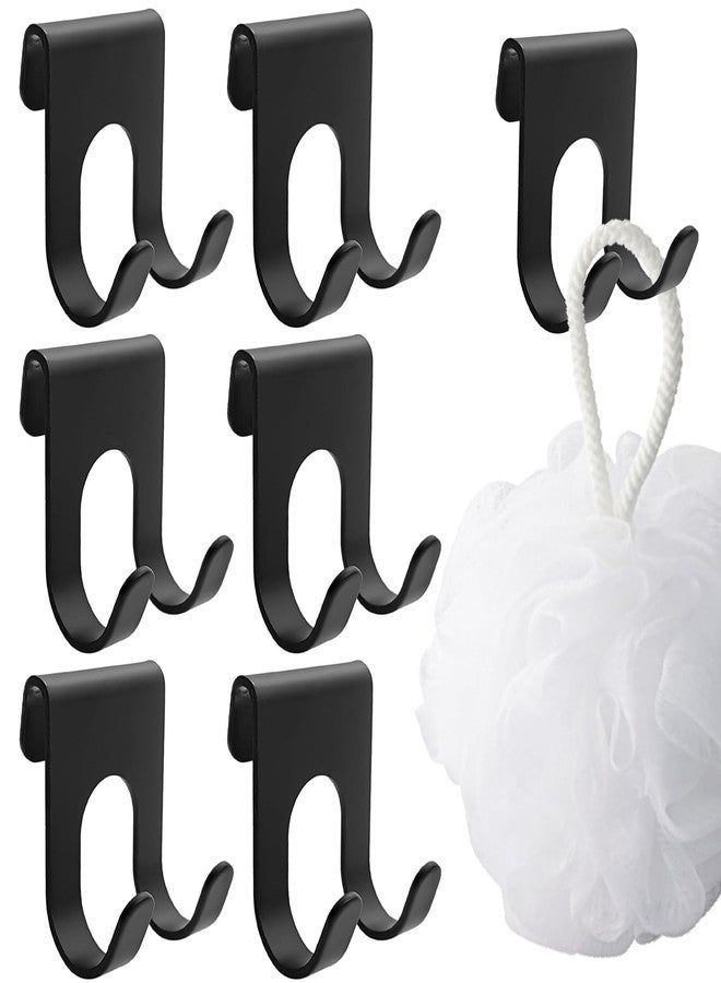 Capiant 6 PACK Black Shower Caddy, Space Aluminum Towel Hooks, Shower Razor Hook & Truck Storage Hooks, for Bathing Suits, Robe Towel, Squeegee Loofah, Shaver - Image 1
