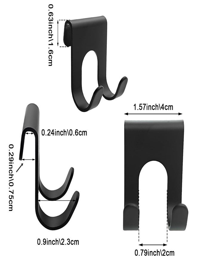 Capiant 6 PACK Black Shower Caddy, Space Aluminum Towel Hooks, Shower Razor Hook & Truck Storage Hooks, for Bathing Suits, Robe Towel, Squeegee Loofah, Shaver - Image 2