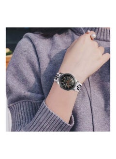 NIBEMINENT Replacement Band For Samsung Galaxy Watch 4/4 Classic White/Black  - Image 3