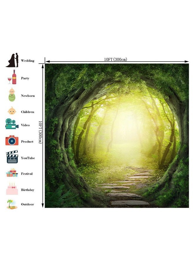 FHZON 10x10ft Dreamy Magical Backdrop Dream Beautiful Forest Photography Video Studio Photo Backdrop Props FH121 - Image 3