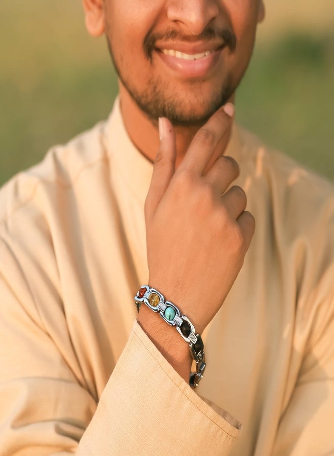 Divine Hindu 7 Chakra Healing Bracelet (Silver) | Natural Crystal Beads for Balance, Energy & Protection | Meditation Yoga Bracelet for Men & Women | Spiritual Gift for Positivity & Inner Peace - Image 4