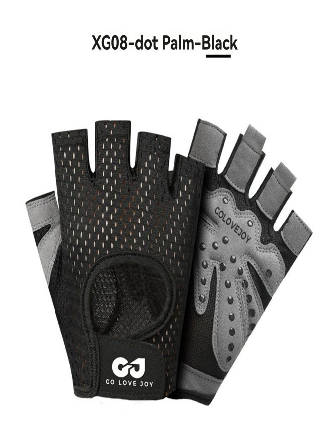 GJ Men Women Cycling Gloves Half-Finger Breathable Wearproof Non-Slip Weightlifting Climbing Fitness Gloves - Image 2