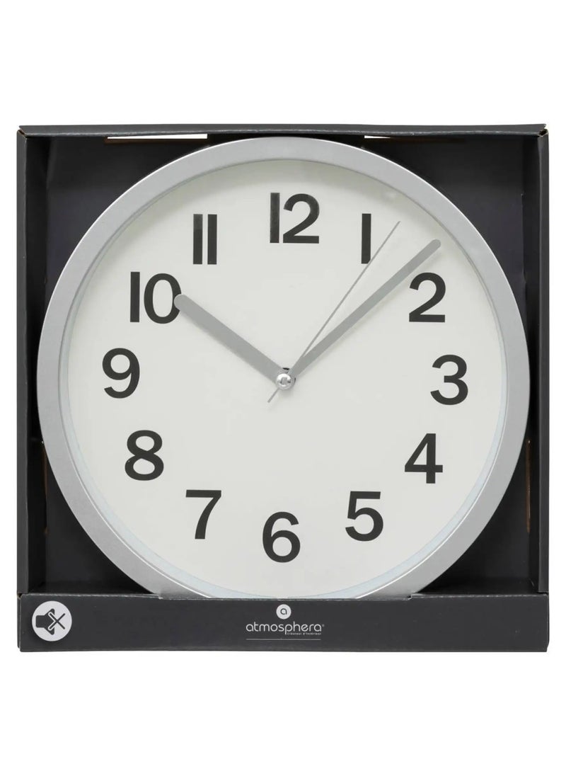 Classic Style Plastic Wall Clock (22.3 x 3.8 cm, Silver) - pzsku/Z2C890C1F0F89583679E3Z/45/_/1734002422/b75ba2ee-0dbd-43b0-8e11-20500bf26582