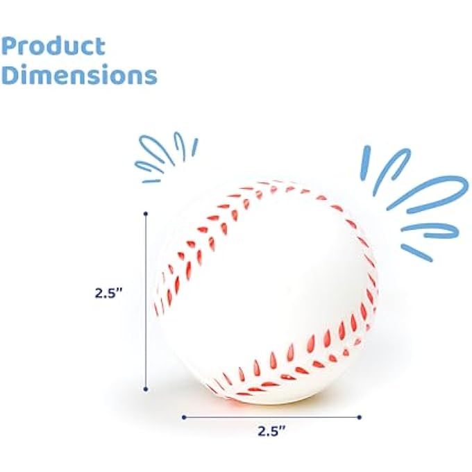 Neliblu Baseball Sports Themed 2.5-Inch Foam Squeeze Balls for Stress Relief, Baseball Sport Stress Balls - Baseball Party Favors and Decoration - Bulk 1 Dozen - Image 3