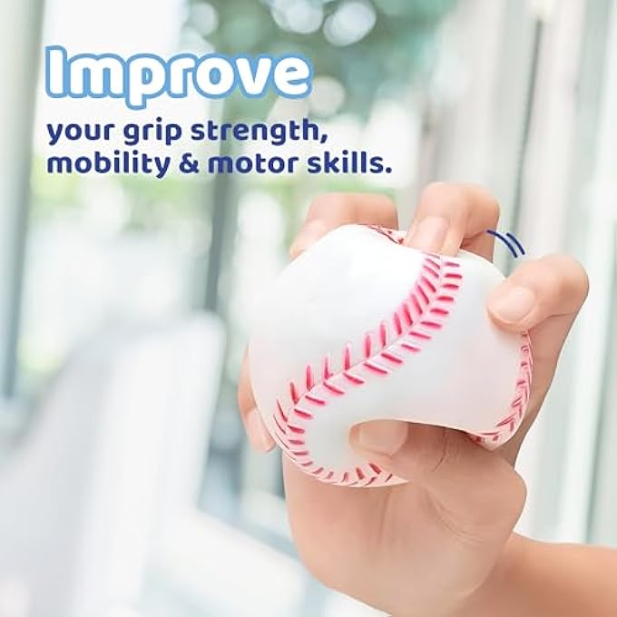 Neliblu Baseball Sports Themed 2.5-Inch Foam Squeeze Balls for Stress Relief, Baseball Sport Stress Balls - Baseball Party Favors and Decoration - Bulk 1 Dozen - Image 4