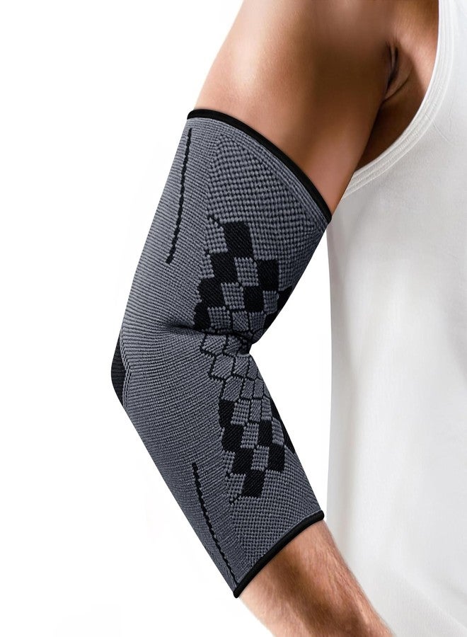 ADDMAX Elbow Support for Pain Relief Compression Sleeve for Men and Women | Elbow Brace for Tendonitis| Tennis| Volleyball| Cricket| Gym Workouts |Small|Pack of 2 | - Image 1
