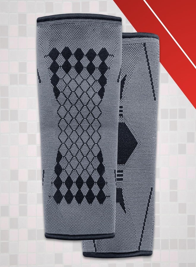 ADDMAX Elbow Support for Pain Relief Compression Sleeve for Men and Women | Elbow Brace for Tendonitis| Tennis| Volleyball| Cricket| Gym Workouts |Small|Pack of 2 | - Image 3