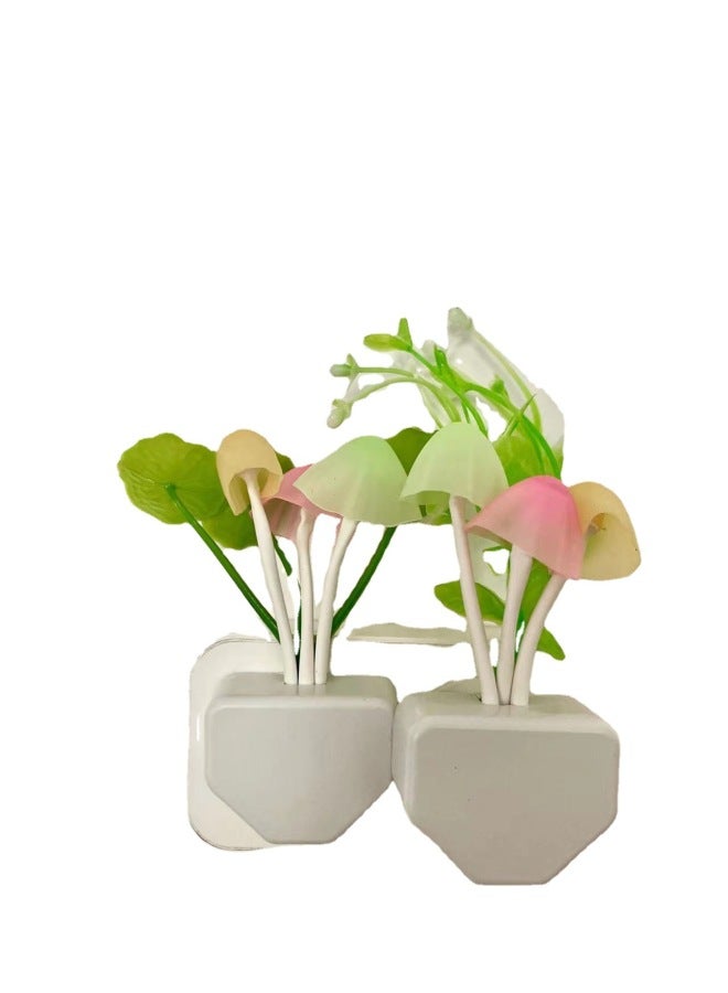 Mushroom Lamp Lotus Leaf Lamp Water Grass Night Light Triangle Lotus Leaf Lamp Creative Gifts Wholesale-Light Source Power:0.6-Light Color:Full Powder Mushroom Lotus Leaf European Rules  - Image 5