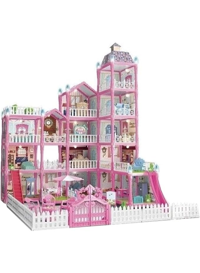 Large Princess Dream Castle Playset for Girls – 78 cm Multi-Level Dollhouse with Luxury Furniture, Lights and Characters – 374-Piece Complete Building Set - Image 1