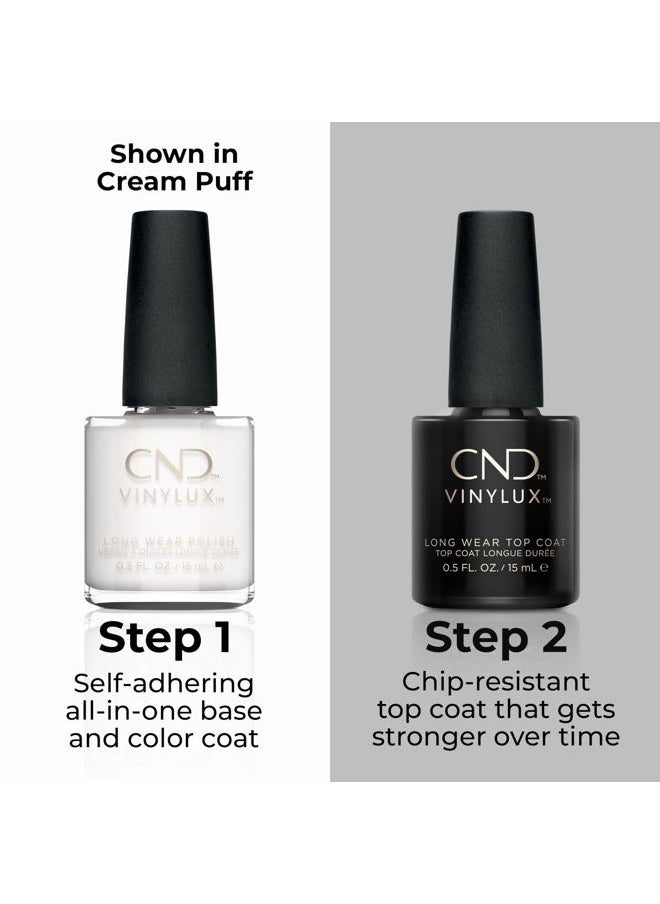 CND Vinylux Longwear White Nail Polish, Gel-like Shine & Chip Resistant Color, Studio White, 0.5 fl. oz  - Image 4